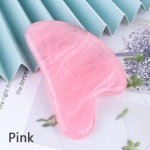 Looduslik vaik Gua Sha Board Massage Guasha Plate Face Massager Kaabitsad T&ouml;&ouml;riistad 80*55mm roosa