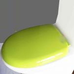 V&auml;rviline WC-poti kate &Uuml;ldine paksendatud &uuml;lemine tualettruumi kate Aeglaselt langev Vanamoodne tualettruumi kate PP kate OUV-t&uuml;&uuml;pi tarvikud O shape roheline