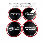 4 x 56 mm rummu kleebise korgid Fiat Abarth 500 500x 500c 500 l Punto Panda Stilo Palio Tipo Uno ratta keskkaane auto kaunistamiseks