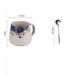 Creative Retro hommikus&ouml;&ouml;gitass Underglaze K&auml;sitsi maalitud keraamiline kruus Kaerahelbetass Turske piimatass Kohvitass Teetass