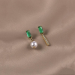 Trendikas roheline ruudukujuline geomeetriline naiste k&otilde;rvar&otilde;ngas, vintage as&uuml;mmeetriline rippuv k&otilde;rvar&otilde;ngas, kihlusehted, kingitused roheline