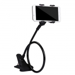 360 p&ouml;&ouml;rleva painduva k&auml;ega telefonihoidja lauavoodi laisk tahvelarvuti klambriga kinnitusklamber mobiilse aluse tugi 73 cm must