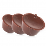 3 TK korduvkasutatavad kohvipadi korduvt&auml;idetavad kohvikapslid, mis &uuml;hilduvad Dolce Gusto korduvt&auml;idetava kohviga pruun