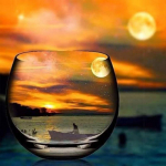 Teemanttikandid Tass Teemantmaaling P&auml;ikeseloojang T&auml;ispuurimine Ruut Mosaiik Kunst Maastik Pilt kivist kodukaunistusest Full Round 20x20CM