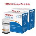 Sinocare 50/100 PCS kusihappe ja vere gl&uuml;koosisisalduse testribad ohutuks AQ UG j&auml;lgimiseks diabeedi podagra rasedatel 100 Uric Acid Strips