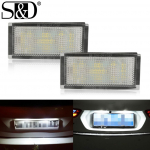 2 tk veavaba LED numbrim&auml;rgi lamp BMW E66 E65 7-seeria 735i 2006-2008 valge 12 V Canbus numbrim&auml;rgi tuli