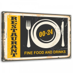 L&otilde;uenditr&uuml;kk Retro Vintage Sign 60x40 kollane