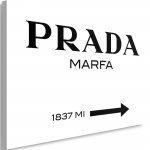 L&otilde;uendiprint Prada Marfa Fashion Fashion 60x40 valge