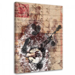 L&otilde;uenditr&uuml;kk Vintage Pastel Music 40x60 beež