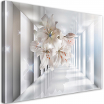 L&otilde;uendiprint Lilled koridoris 3D 60x40 beež