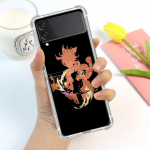Anime Genshin Impact luksuslik &uuml;mbris Samsung Galaxy Z Flip 3 4 5g Funda Z Flip3 Clear PC k&otilde;va p&otilde;rutuskindel Taga Telefon Coque Shell Samsung Z Flip 5G