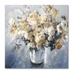 Flower Blossom Plakati l&otilde;uendimaal P&otilde;hjamaade seinakunsti l&otilde;uendi printimine Abstraktne pilt elutoa kodu seinakaunistuseks 20x20cm