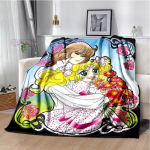 Candy Candy Anime isikup&auml;rastatud soe pl&uuml;&uuml;s hubane kodune tekk voodiks Mugav diivan kerge tekk 100x150cm