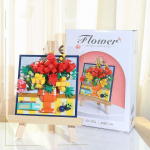 Roosi p&auml;ikeselillega potikimp Kodukaunistus 3D-mudel P&auml;evalillekimp Roosi ehitusplokk tellised M&auml;nguasi isetehtud potikingitus