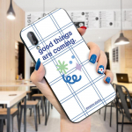 Be Lucky Flowers Plaid Design telefoni&uuml;mbris T&uuml;drukutele Poiste P&otilde;rutuskindel korpus Samsung A01