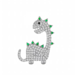 Armsad multifilmi dinosauruse prossid naistele Luksuslikud kollase kulla v&auml;rvi loomade peokontori prossiga kingitused kuld