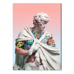 Moodne skulptuur, l&otilde;uend, maalimine, grafiti kunstiprindid Apollo marmor David Popolo plakatid seinakunsti pilt galerii kodukaunistuseks 20x30cm