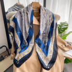 Kvaliteetsed luksuslikud siidist sallid peapael Sallid kaelasall naistele kett siidist sall naiste dekoratiivne sall 110*110cm must