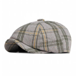 M&uuml;tsid Mehed S&uuml;gistalv Soe Briti Retro Kaheksanurkne M&uuml;ts Ruuduline Barett Naised Newsboy Cap Gatsby Maalikunstnikud M&uuml;tsid Gorro Hombre Boina roheline