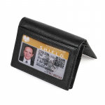 Stiilne lihtsus meeste ja naiste nahast m&uuml;ndikott ID &uuml;mbris visiitkaardihoidja kott antimagnetiline RFID vargusvastane kaart v&auml;ike rahakott must