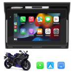 5-tolline mootorratta raadio, GPS-navigatsioon, CarPlay, Android Auto, IP65 veekindel must