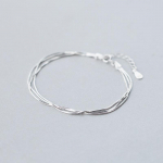 Korea moe lihtsa kihiga k&auml;ev&otilde;rud naistele H&otilde;bedane 925 ehted Mood 925 h&otilde;bedane k&auml;ev&otilde;ru naistele