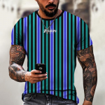 Meeste T-s&auml;rk Suvine Lihtne Kvaliteetne Meeste Top Igap&auml;evane vabaaja Spordi Ts&auml;rgid Riietus Triibuline Suured Avatud L&uuml;hikeste Varrukatega 5XL