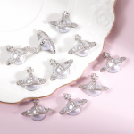 Alloy Nails Art Decor 10tk/komplekt Cross Planet Star Ring Heart Charm Manik&uuml;&uuml;ri aksessuaarid teismelisele t&uuml;drukule 3D k&uuml;&uuml;nte kividest ehted 10pcs