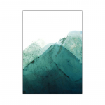 Uus hiina stiilis abstraktne maastikumaal Rohelised m&auml;ed plakat seinakunst l&otilde;uend maalimine pildid elutoa kaunistus 21x30cm No Frame