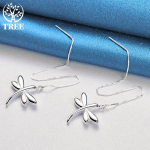 925 h&otilde;bedast Dragonfly Earline Drop k&otilde;rvar&otilde;nga ehted