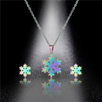 RUI RUI YU uued roostevabast terasest lumehelvestega kaelakeed ripatsid naistele pulmaehted Kolye kaelarihmad j&otilde;ulud p&otilde;dra hirve k&otilde;rvar&otilde;ngad kaelakeed