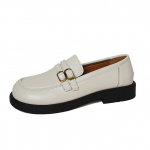 Naiste Loafers Kingad Oxfords Naiste jalatsid &Uuml;mmargune varbaosa Must Lamedad Briti stiilis puukingad Platvorm vabaaja tossud pehmed segatud v&auml;rvid 35 beež