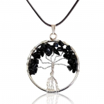 Must turmaliin kivist looduslikud tervendavad kristallid ja kivid kristallist ripatsid kaelakee naistele &otilde;nne v&otilde;lu