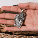 Uus 316L roostevabast terasest viikingi &ouml;&ouml;kulli ripats kaelakee nahast k&ouml;iega ehted &bull; Norra &ouml;&ouml;kulli totemi ripats kaelakee &bull; meeste ja naiste ehted Pendant Necklace