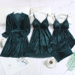 Kimono hommikumantli komplekt Intiimpesu Roheline pidžaama &uuml;likond Veluur S&uuml;gis uus magamiskomplekt Kodur&otilde;ivad Velvet &Ouml;&ouml;pesu hommikumantli kleit L