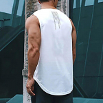 Muscleguys Racerback Fitness Treening Jooksmine varrukateta meeste korvpall avara varrukateta l&uuml;hikeste varrukatega M must