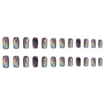 1 komplekt Naistele T&uuml;drukutele Vajutatavad k&uuml;&uuml;ned Kassisilma efektiga l&auml;ikiv geel v&otilde;ltsk&uuml;&uuml;ned T&auml;iskattega l&uuml;hikesed kunstk&uuml;&uuml;ned Akr&uuml;&uuml;list k&uuml;&uuml;neotsad liimiga DIY k&uuml;&uuml;nekunsti komplekt must