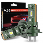 2tk 25000LM H7 LED pirn esitulede komplekt Mini Wireless 50W CSP auto esilaternate automaatsete dioodlampide jaoks H7 Turbo Led 12V valge 6500K