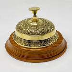 Victoria-stiilis teeninduslaud Bell Ornate Solid Brass Hotel counter Laud Bell Nautical