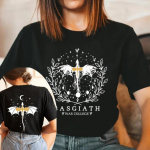 Basgiath War College'i kahepoolne T-s&auml;rk Fourth Wing S&auml;rk Violet Sorrengail Tee Naiste T-s&auml;rgid L&uuml;hikeste varrukatega Top Bookish T-s&auml;rk XL
