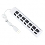 7/4 porti USB 2.0 adapteri jaoturi toite sisse/v&auml;lja l&uuml;liti s&uuml;learvuti s&uuml;learvuti jaoks 4 Ports must