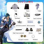 Ysir Cos Suit Kaeya Ice Westwind Knight Cos Suit Set Cosplay Anime kost&uuml;&uuml;m meestele M must