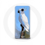 &Uuml;mbris Samsung Galaxy A8 2018 Cockatoo Parrots White Birds jaoks