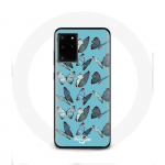 Sinise taustaga &uuml;mbris Samsung Galaxy S11 Plus Butterfliesile