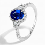 P&auml;ris 925 Sterling h&otilde;bedane paabulinnu sinine akvamariin ovaalne tsirkoonist s&otilde;rmus peo kihlas&otilde;rmused ehted kingitused naistele 5&925 sterling silver sinine