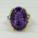 Sace Gems Naiste s&otilde;rmus 100% 925 sterlingh&otilde;bedast 13*18 mm amet&uuml;stist pulmakihlamisrihm peen ehe s&otilde;brap&auml;eva kingitus Open kollane