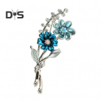 Elegantne lillekimbu kujuga pross, s&auml;ravad kivid, inkrusteeritud n&ouml;&ouml;pn&otilde;elaga &uuml;likond rev&auml;&auml;riga sall emailiga m&auml;rk mantel Aksessuaarid h&otilde;be