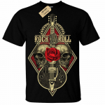 Rock N Roll Guitar Skull Metal Band Death Heavy Music kitarristi unisex T-s&auml;rk S