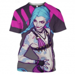 Anime LoL Arcane T-s&auml;rk Meeste Naiste Fashion League Of Legends 3D-prindiga T-s&auml;rk Lastele Hiphop Topid T-s&auml;rgid Poiste T-s&auml;rk M&auml;ng Camiseta XXS