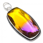Natural Bi-Color Tourmaline Handmade 925 Sterling Silver Pendant 2.92 e6c67